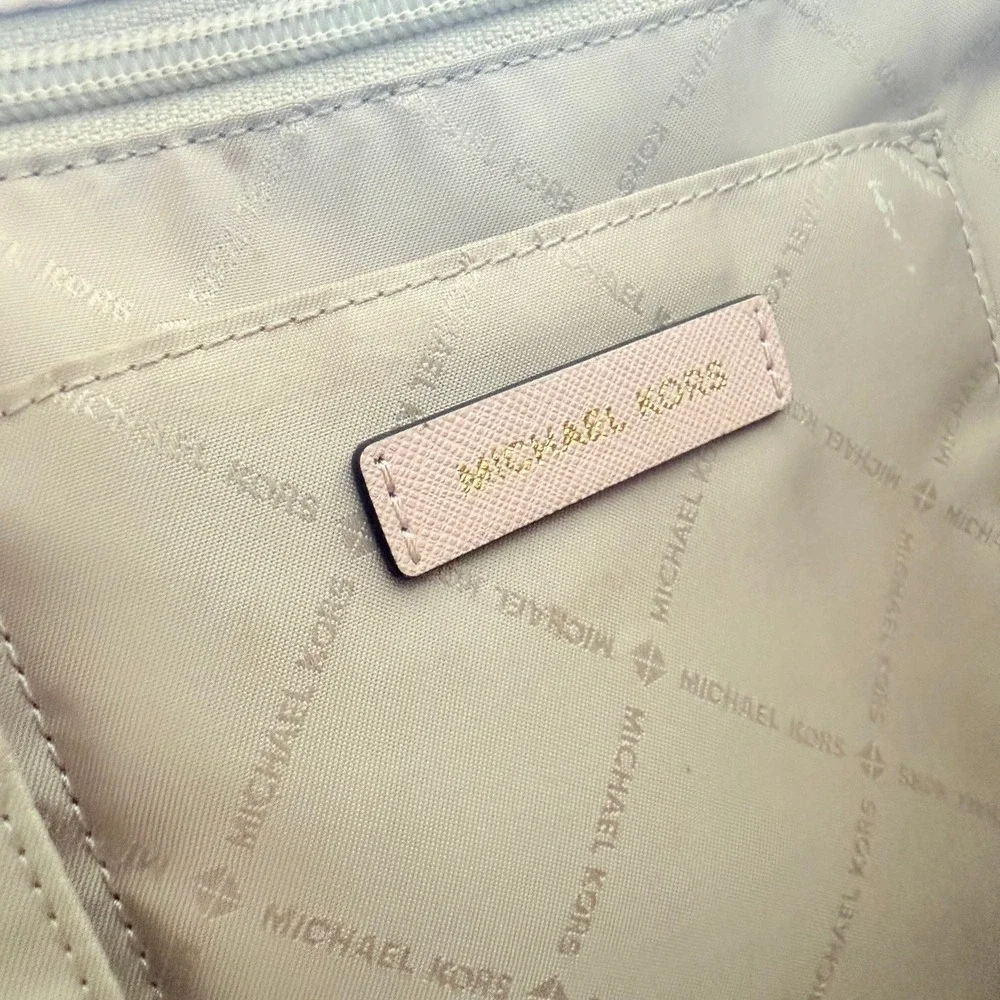 Michael Kors Ciara Satchel Womens Large Blush Pink Saffiano Leather Crossbody